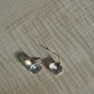Elegant Gold and Clear Crystal Earrings